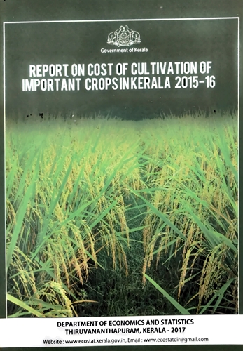 Report on Cost of cultivation of important crops in Kerala 2015-16