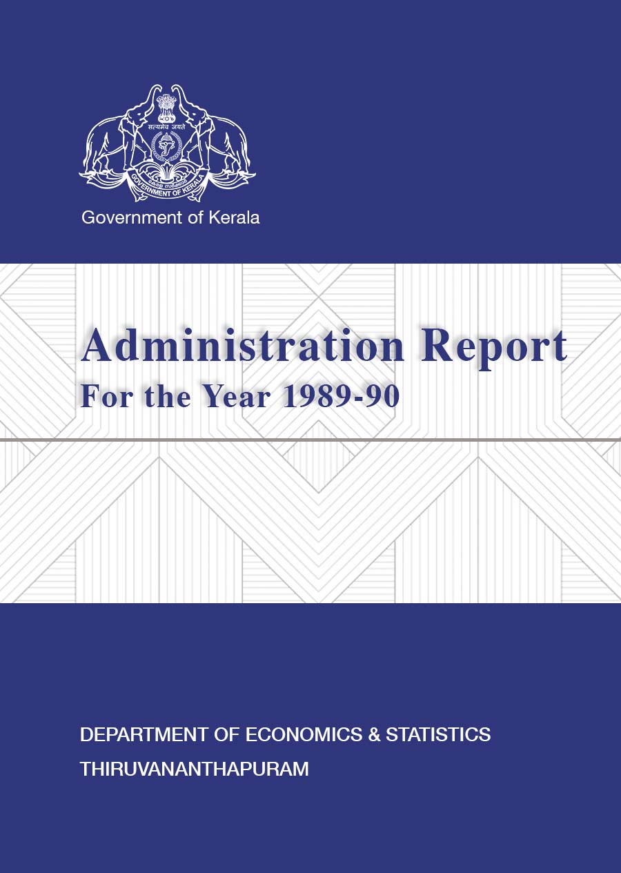 Administration Report of Department of Economics & Statistics 1989-90