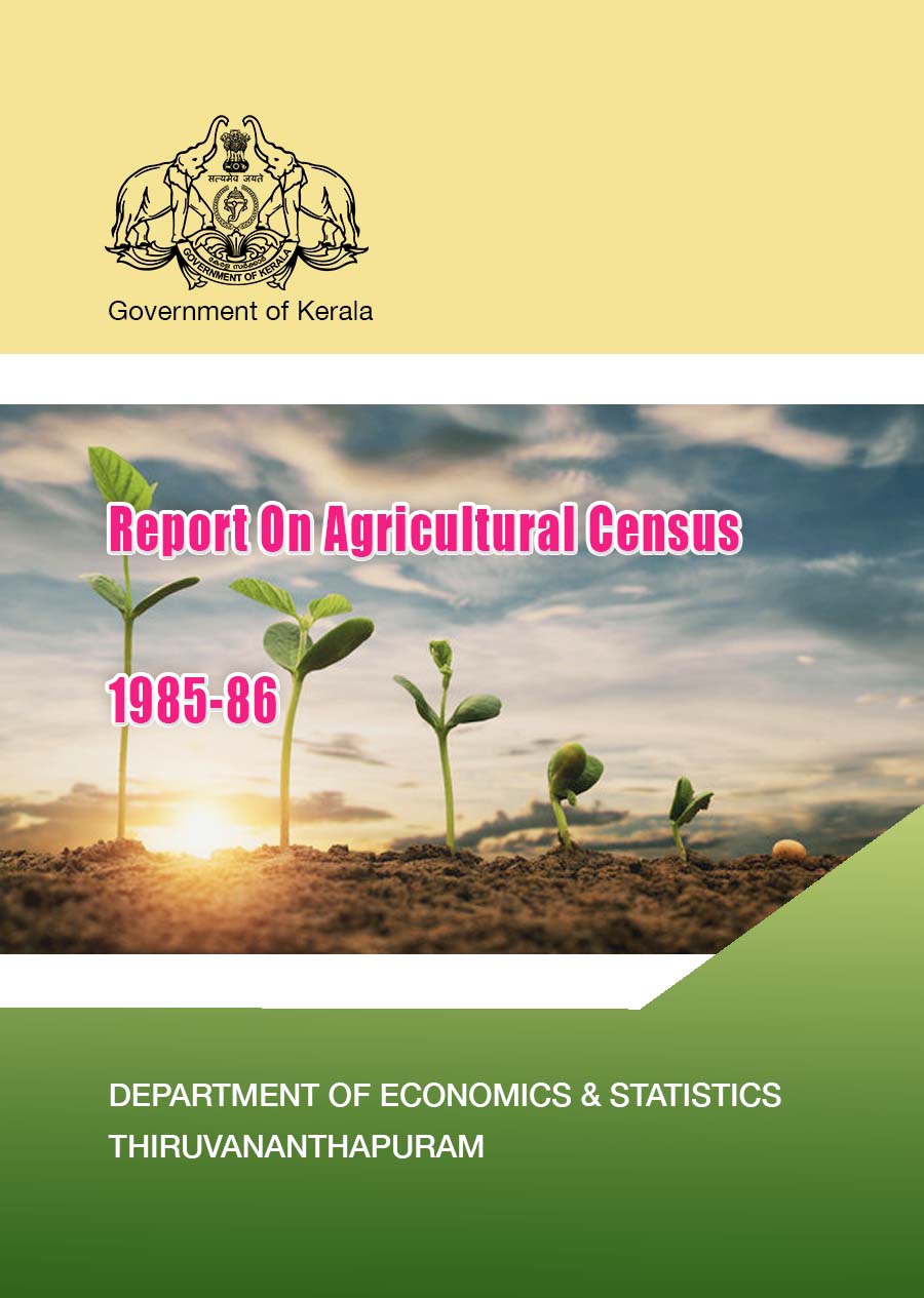 Report On Agricultural Census 1985-86