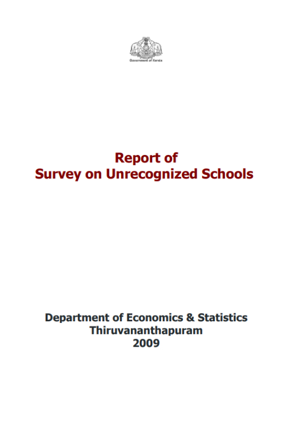 Report of Survey on Unrecognized Schools