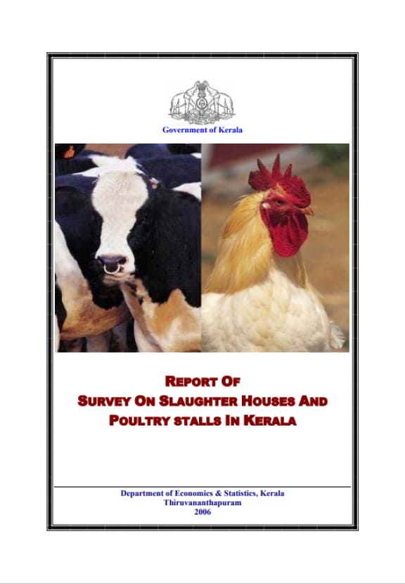 Report of Survey on Slaughter Houses and Poultry Stalls in Kerala