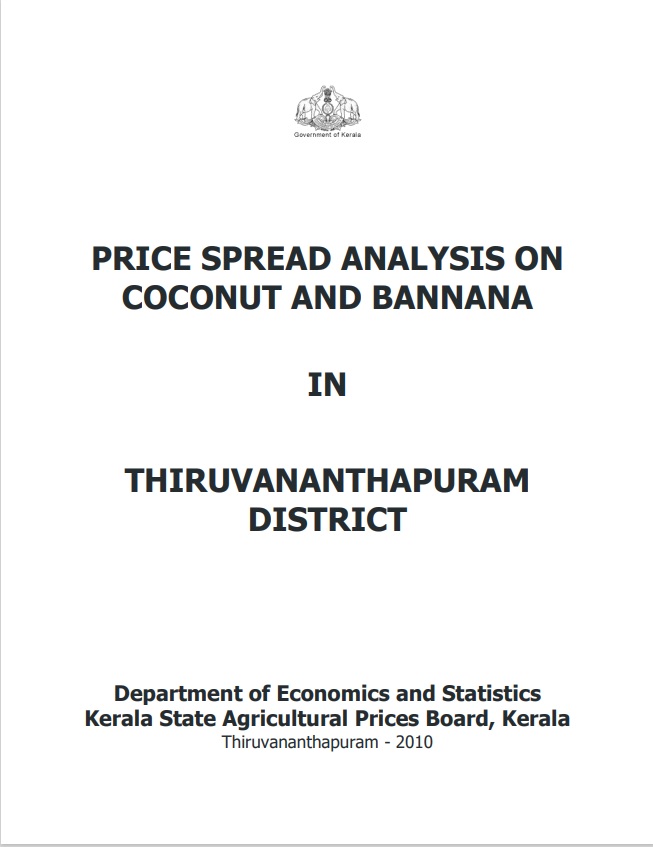 Price Spread  Analysis on Coconut and Banana in Thiruvananthapuram district