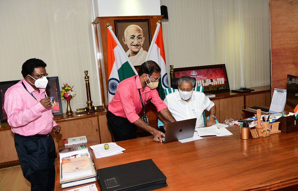 New Website inauguration by Hon'ble CM- Director Sri. P P Sajeevu and Deputy Director Sri.D S Shibukumar