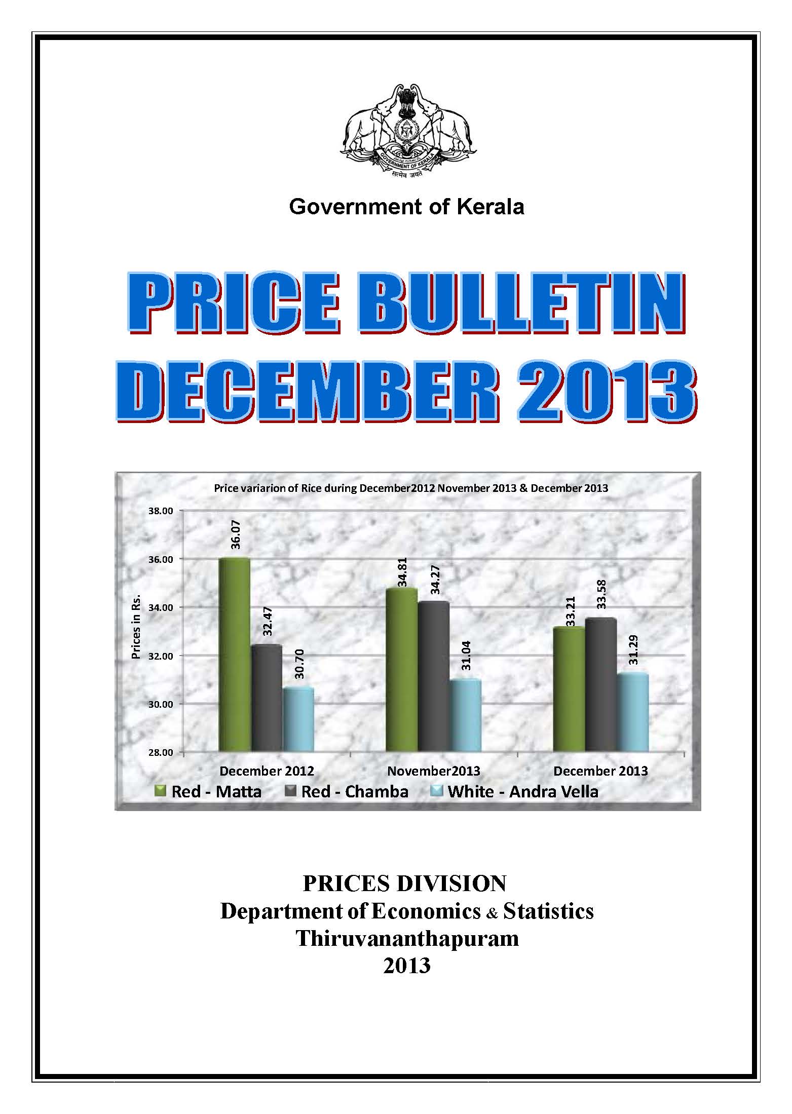 Price Bulletin December 2013