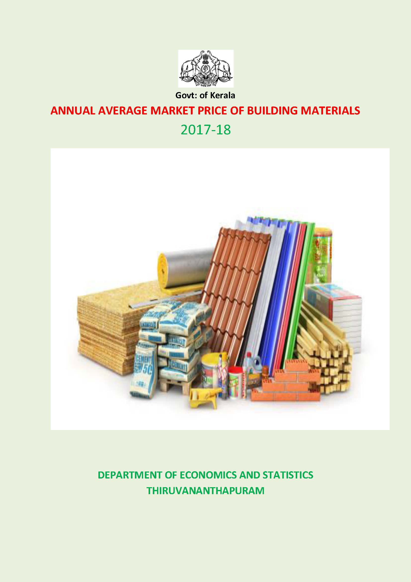 Annual Average Market Price of Building Materials 2017-18