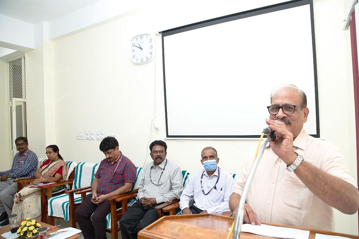Training on Estimation of NSS 78 Round held at SASA on 7-1-23. Keynote address by Chairman of KSSC Sri. P C Mohanan ISS (Rtd)