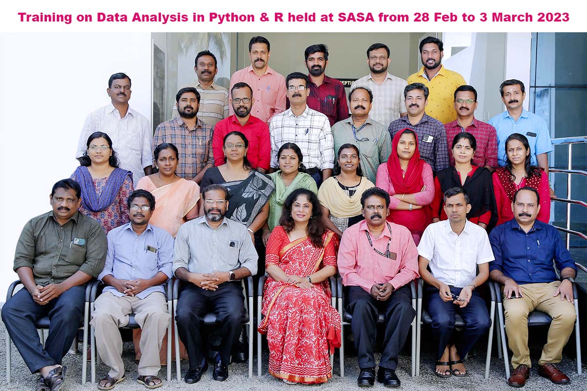 Training on Data Analysis in R & Python held at SASA from 28-2 to 3-3 2023