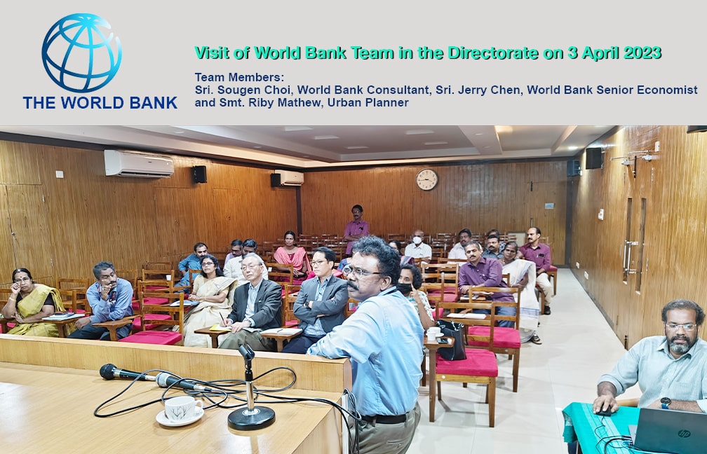 Presentation by Director Sri. Sajeevu P.P. before the World Bank Team.