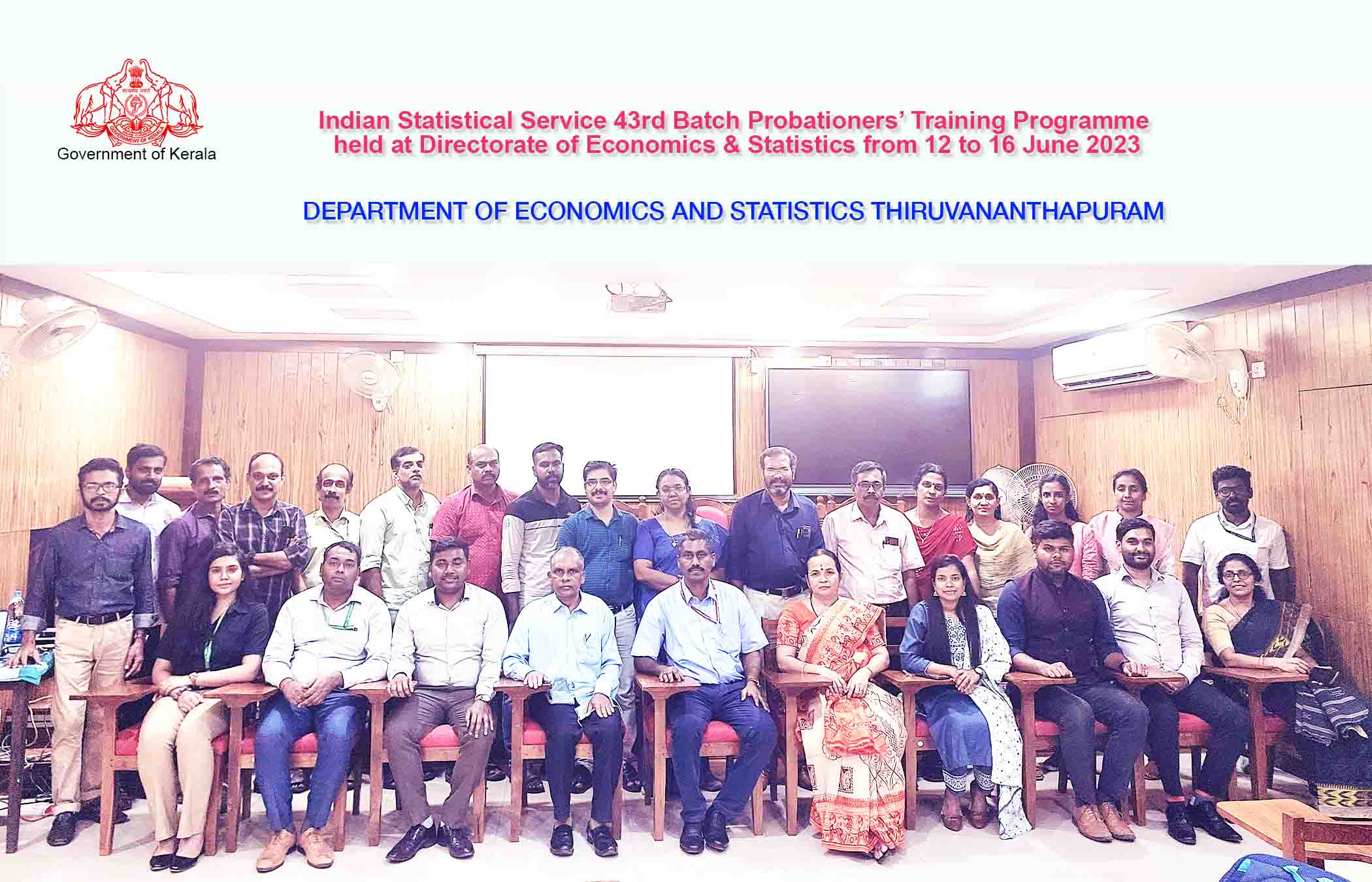 ISS 43rd batch Probationers' training held at Directorate of Economics & Statistics Thiruvananthapuram