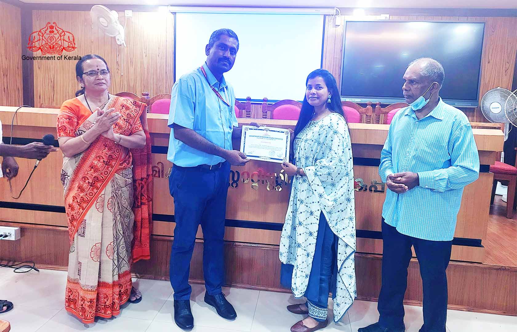 Distribution of certificate to Smt. Nigar Fatma, ISS probationer
