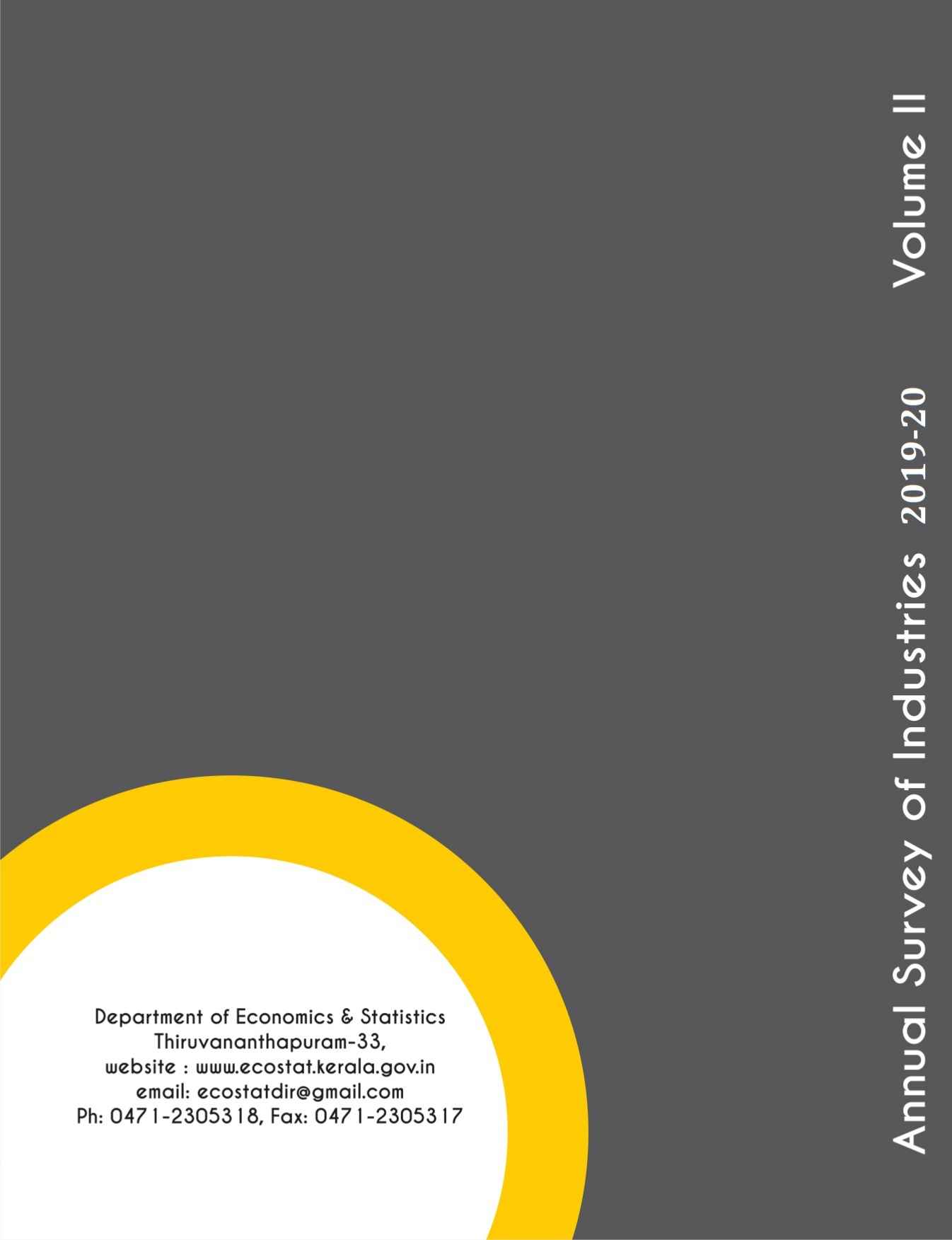 Annual Survey of Industries  2019-20  Volume II