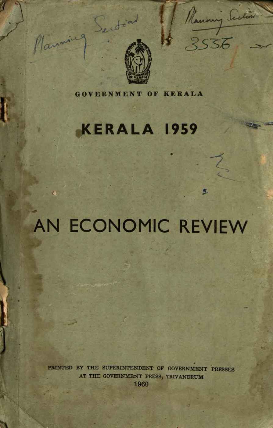 KERALA 1959 ECONOMIC REVIEW