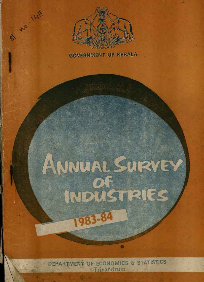 Annual Survey of Industries  1983-84