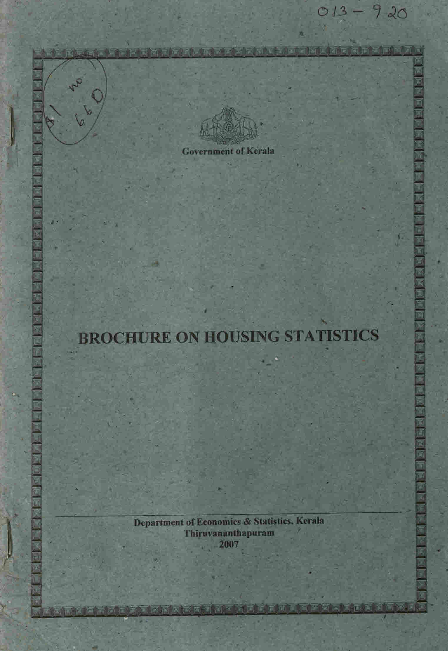 A Brochure on Housing Statistics 2007