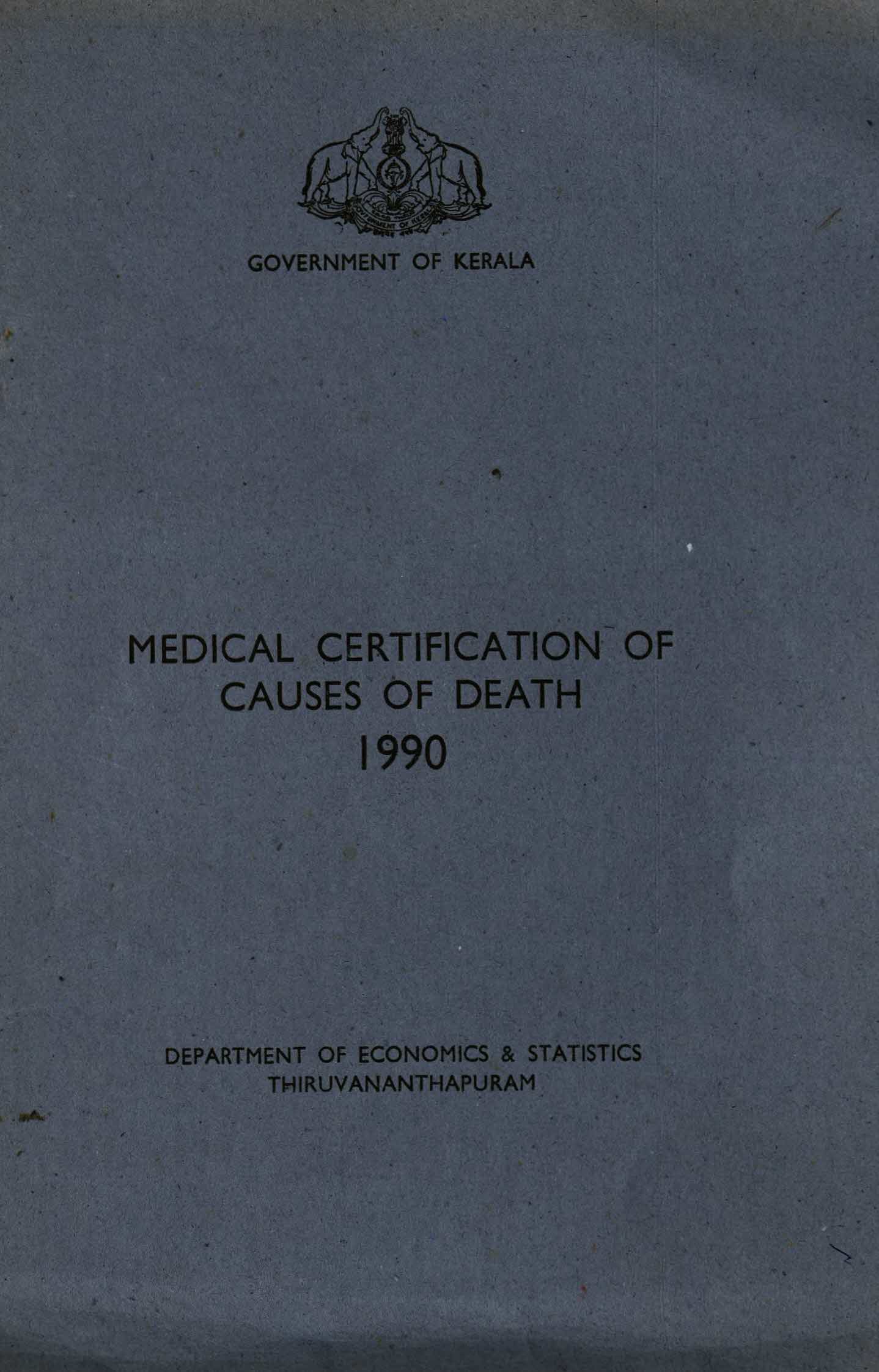 Medical Certification of Cause of death - 1990