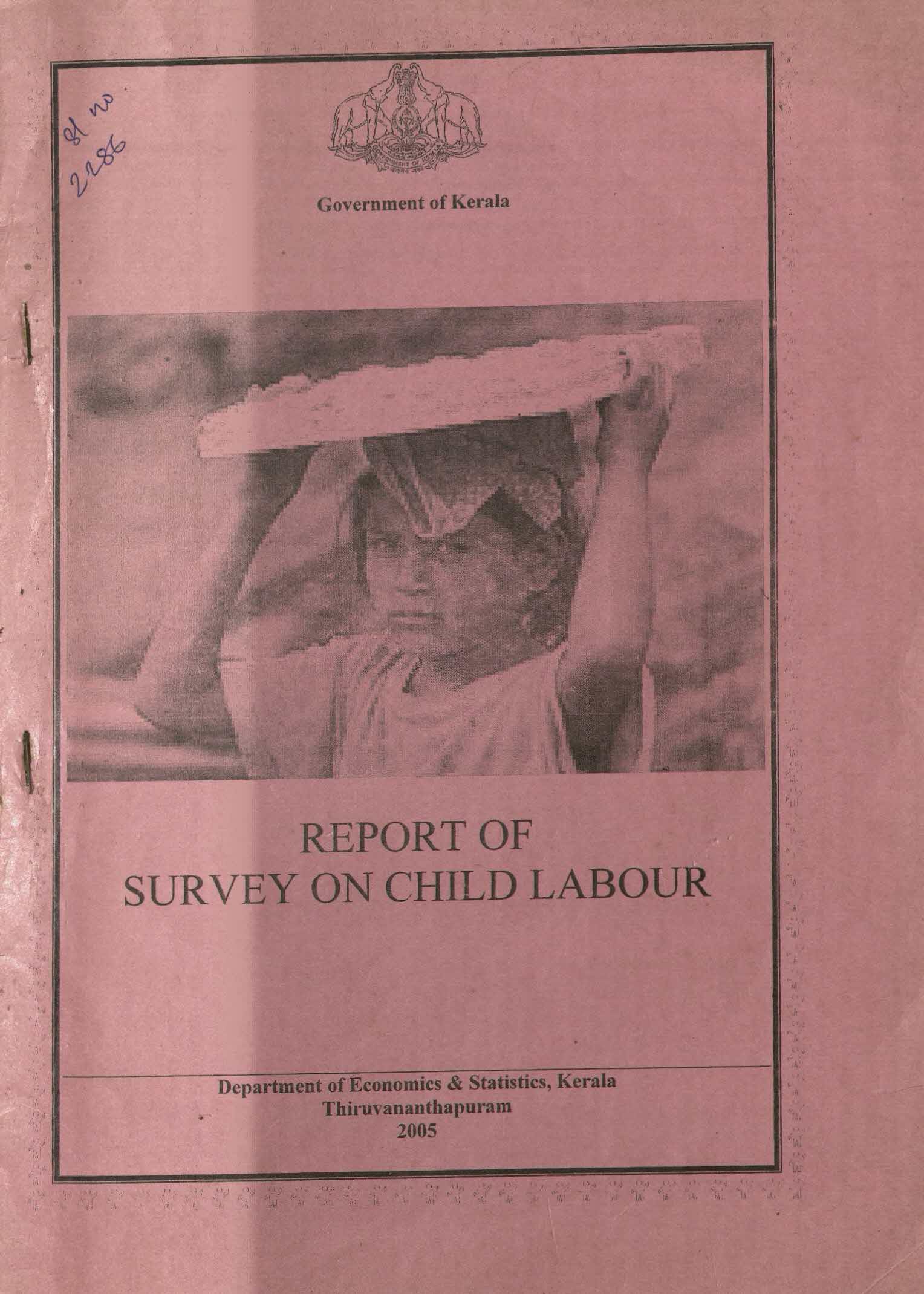 REPORT OF SURVEY ON CHILD LABOUR 2005