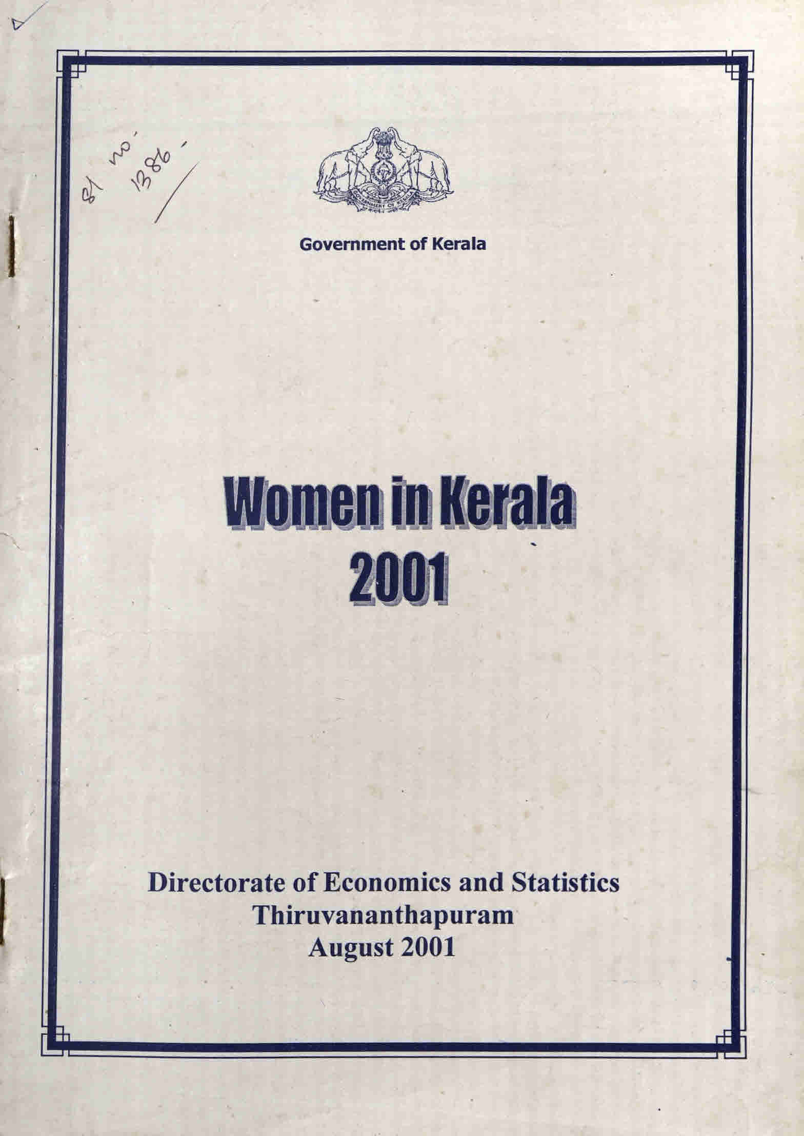 WOMEN IN KERALA 2001