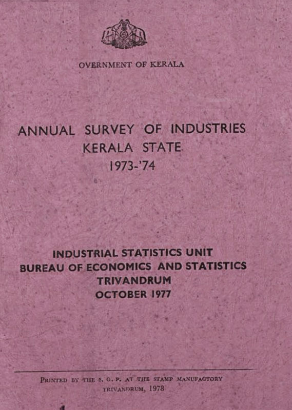 Annual Survey of Industries 1973-74