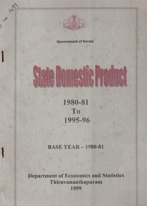 STATE DOMESTIC PRODUCT 1980-81 TO 1995-96