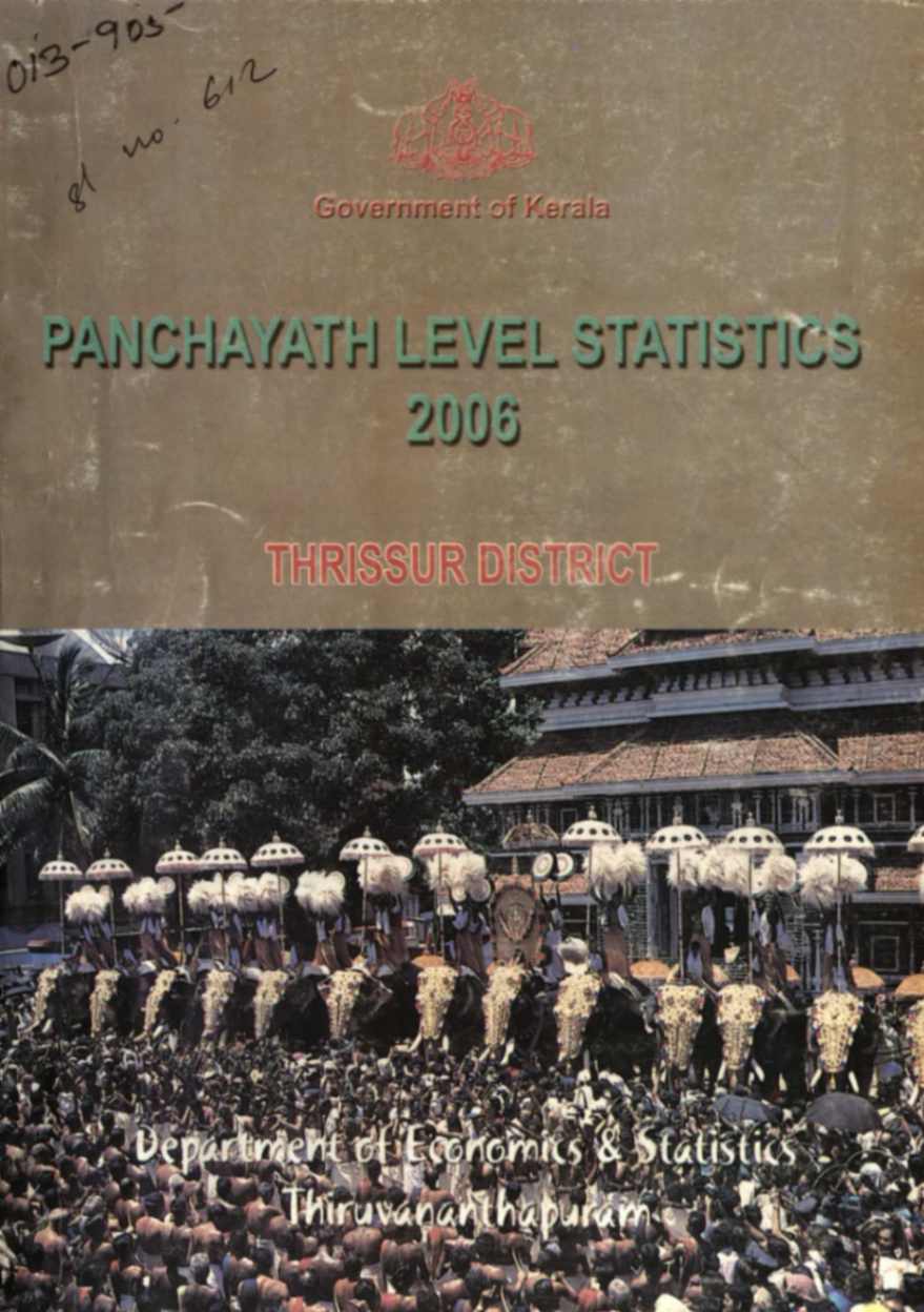 Panchayath Level Statistics Thrissur District 2006