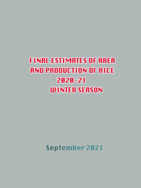 Final estimate of area and production of winter paddy 2020-21