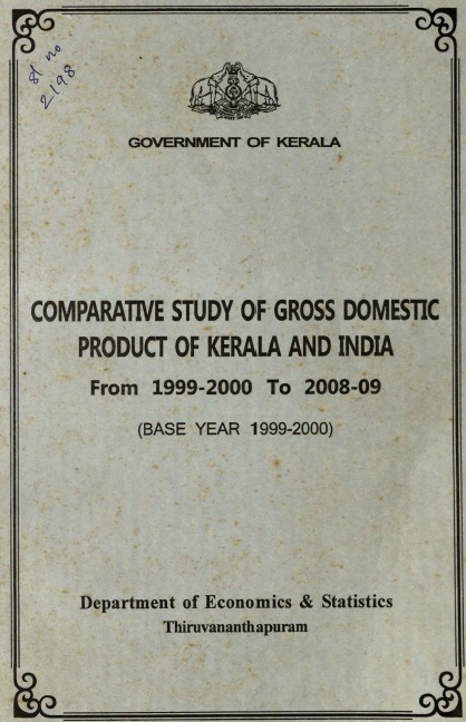 COMPARATIVE STUDY OF GROSS DOMESTIC PRODUCT OF KERALA & INDIA FROM 1999-2000 TO 2008-09
