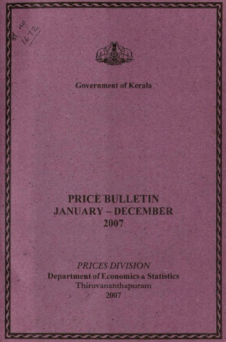 PRICE BULLETIN JANUARY  TO DECEMBER 2007