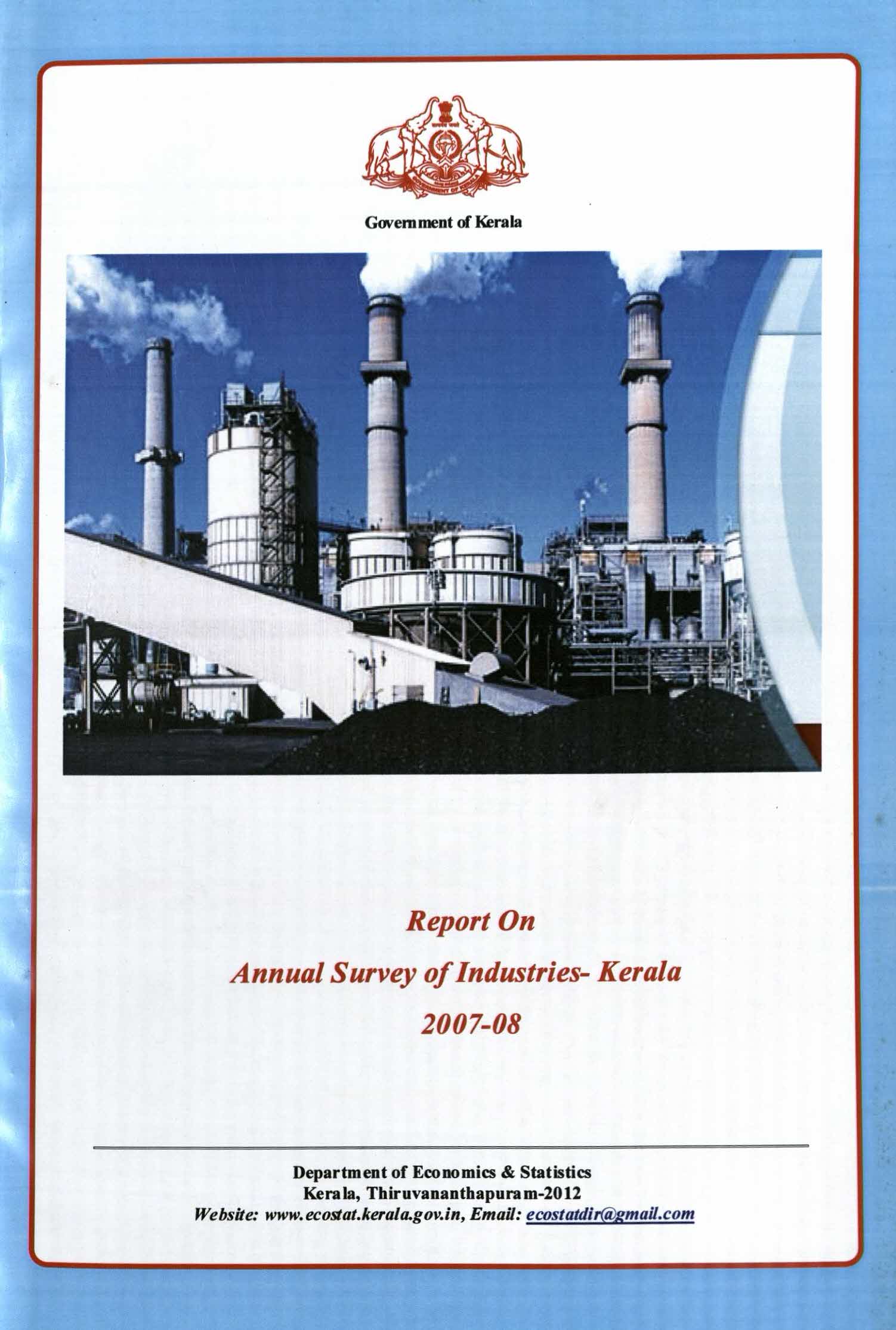 Annual Survey of Industries 2007-08