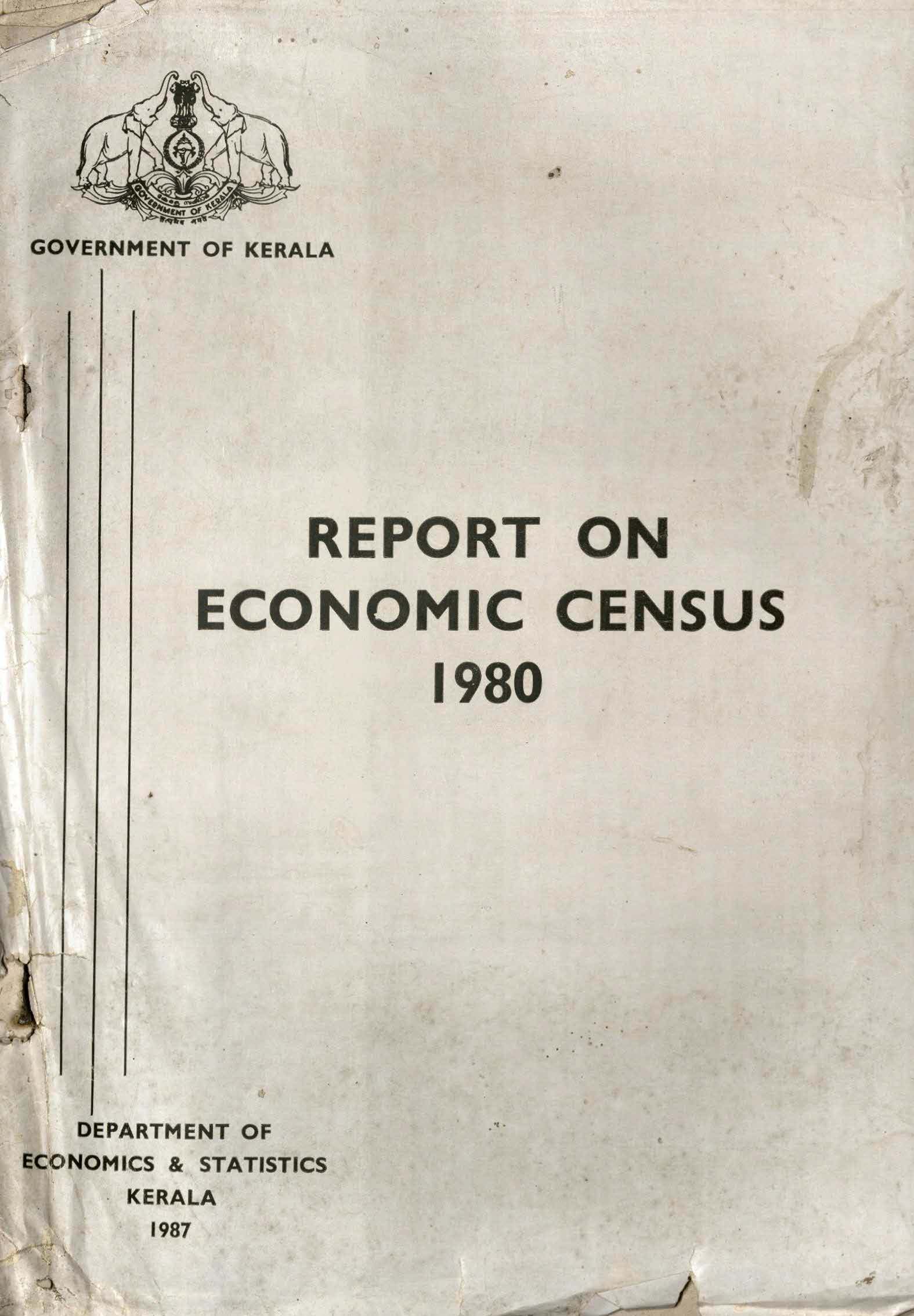 Report On Economic Census 1980