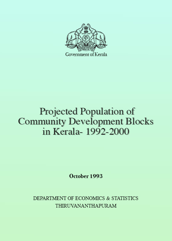 Projected Population of CD Blocks in Kerala 1992-2000