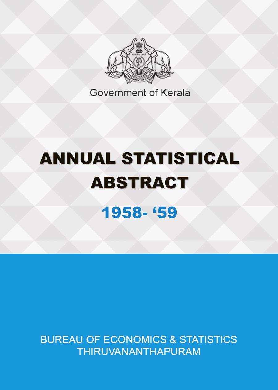 Annual Statistical Abstract Kerala State 1958-59