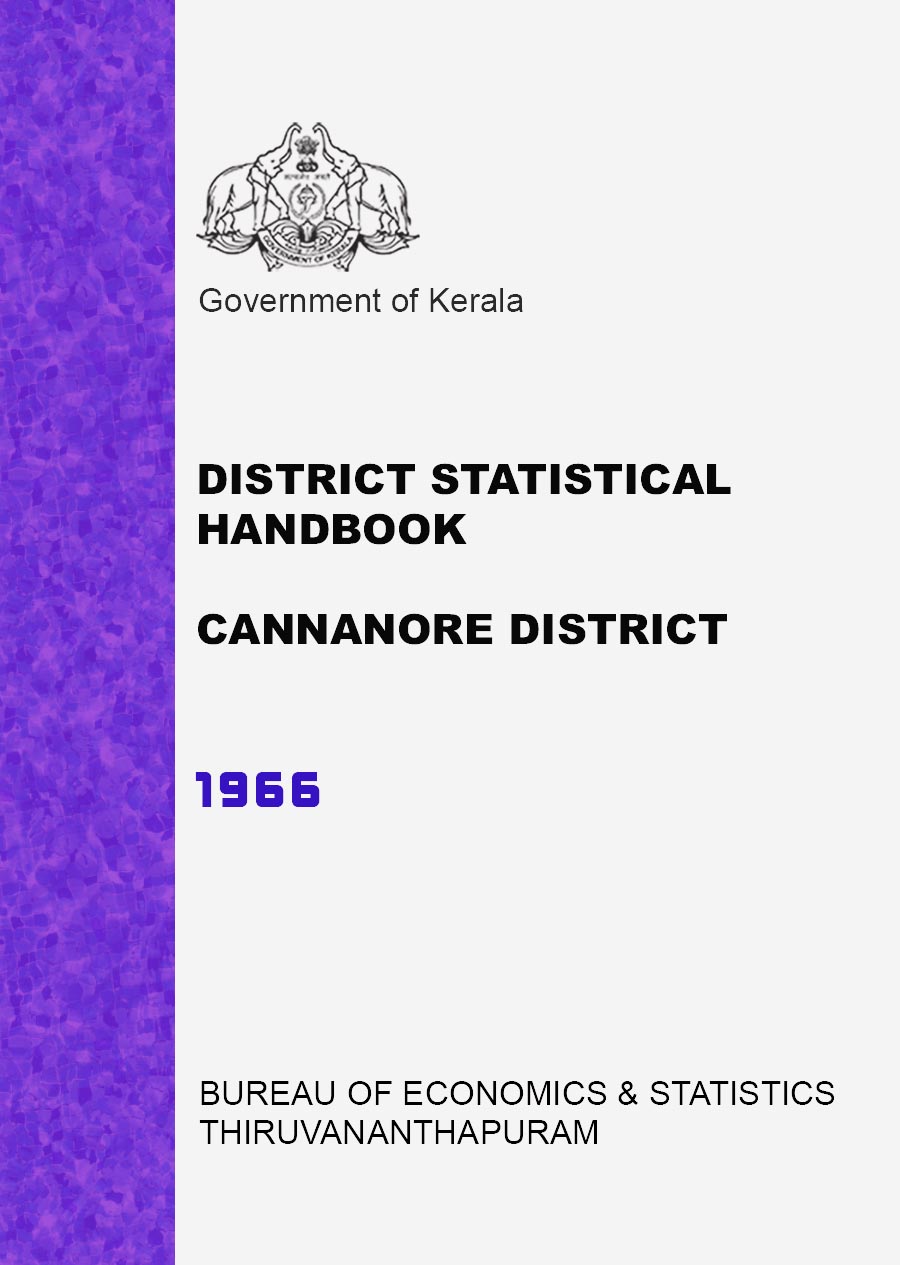 District Statistical Handbook Cannanore 1966
