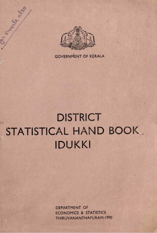District Statistical Handbook Idukki 1990