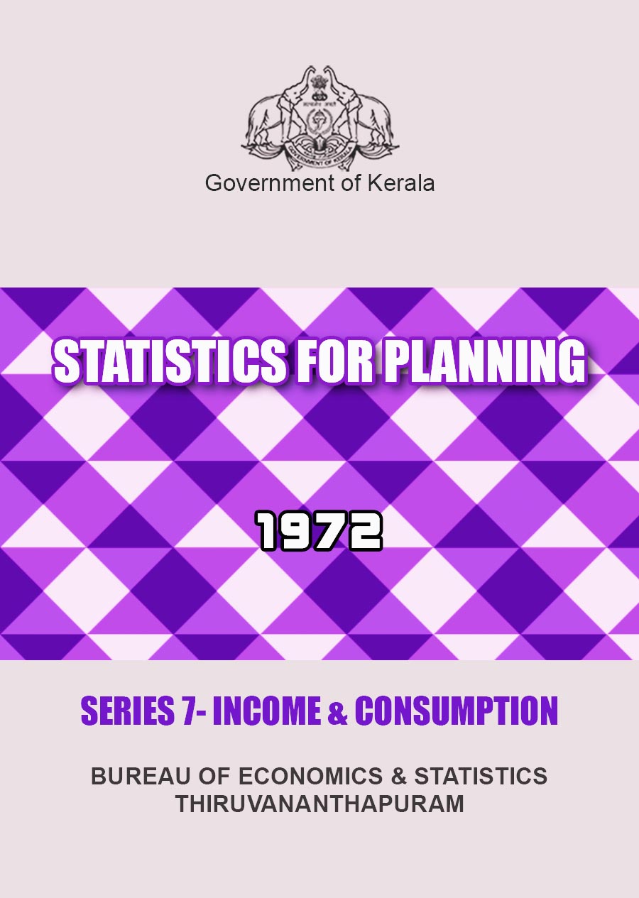 Statistics for Planning Series 7 Income and Consumption 1972