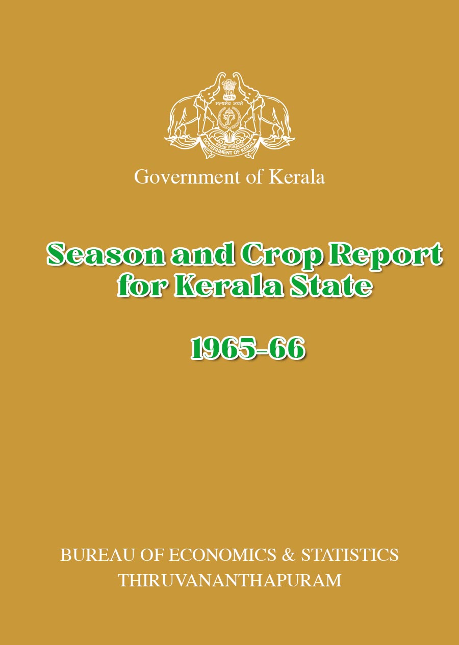 Season and Crop Report for Kerala State 1965-66