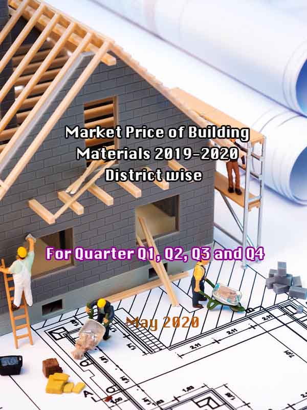 Market Price of Building Materials 2019-20 for Quarter Q1,Q2,Q3 & Q4