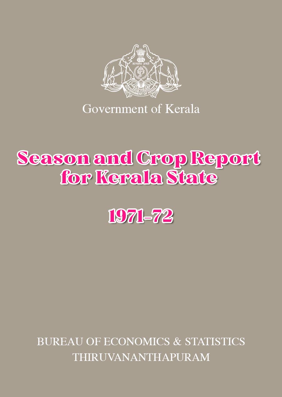 Season and Crop Report for Kerala State 1971-72