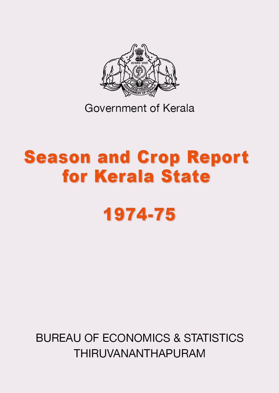 Season and Crop Report for Kerala State 1974-75