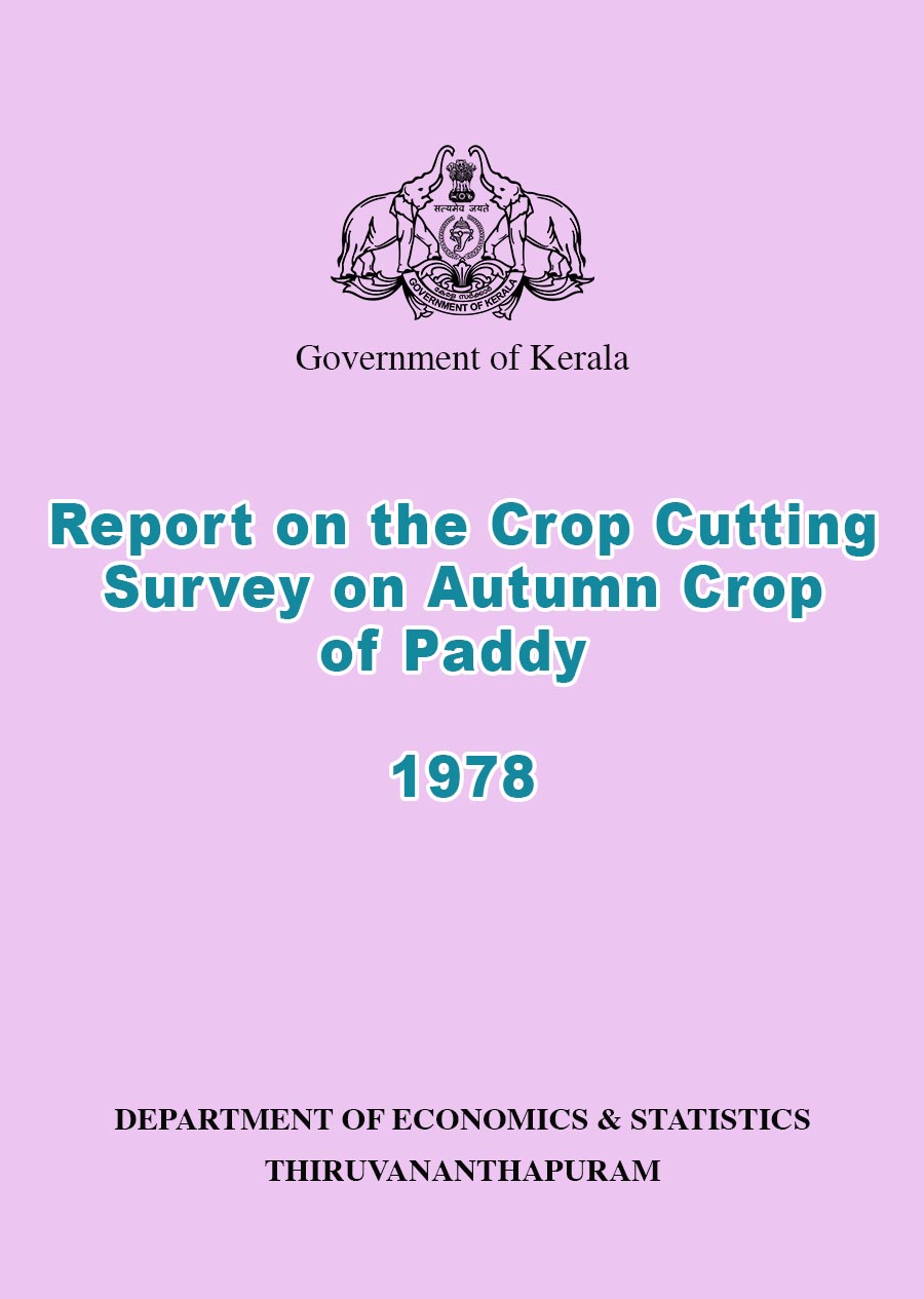 Report on the Crop Cutting Survey on Autumn Crop of Paddy 1978