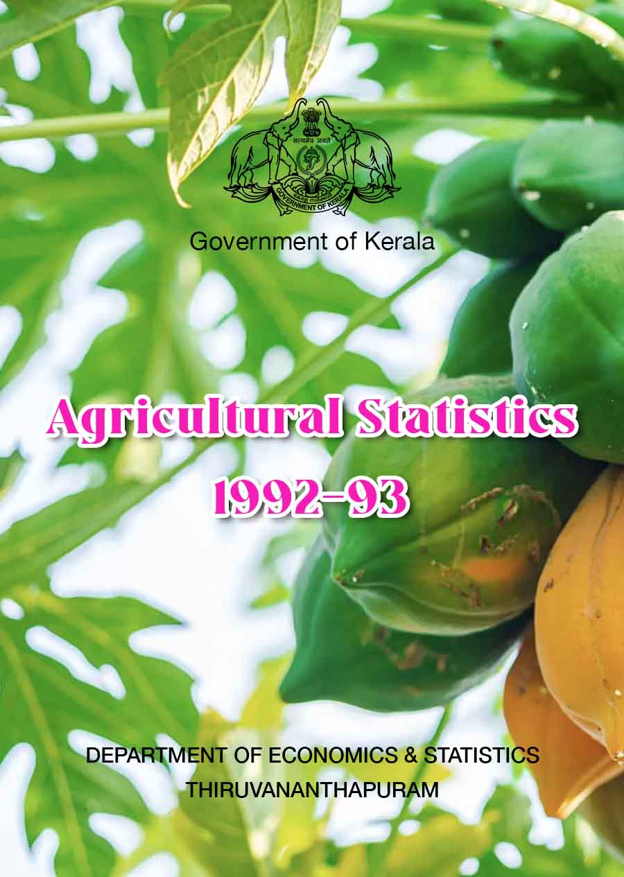 Agriculture Statistics 1992-93