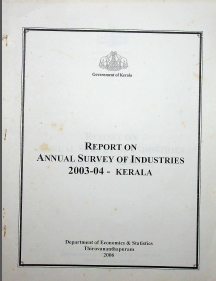 Report on Annual Survey of Industries 2003-04 Kerala
