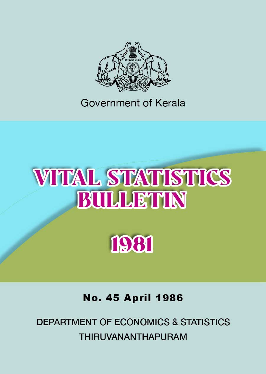 Vital Statistics Bulletin 1981