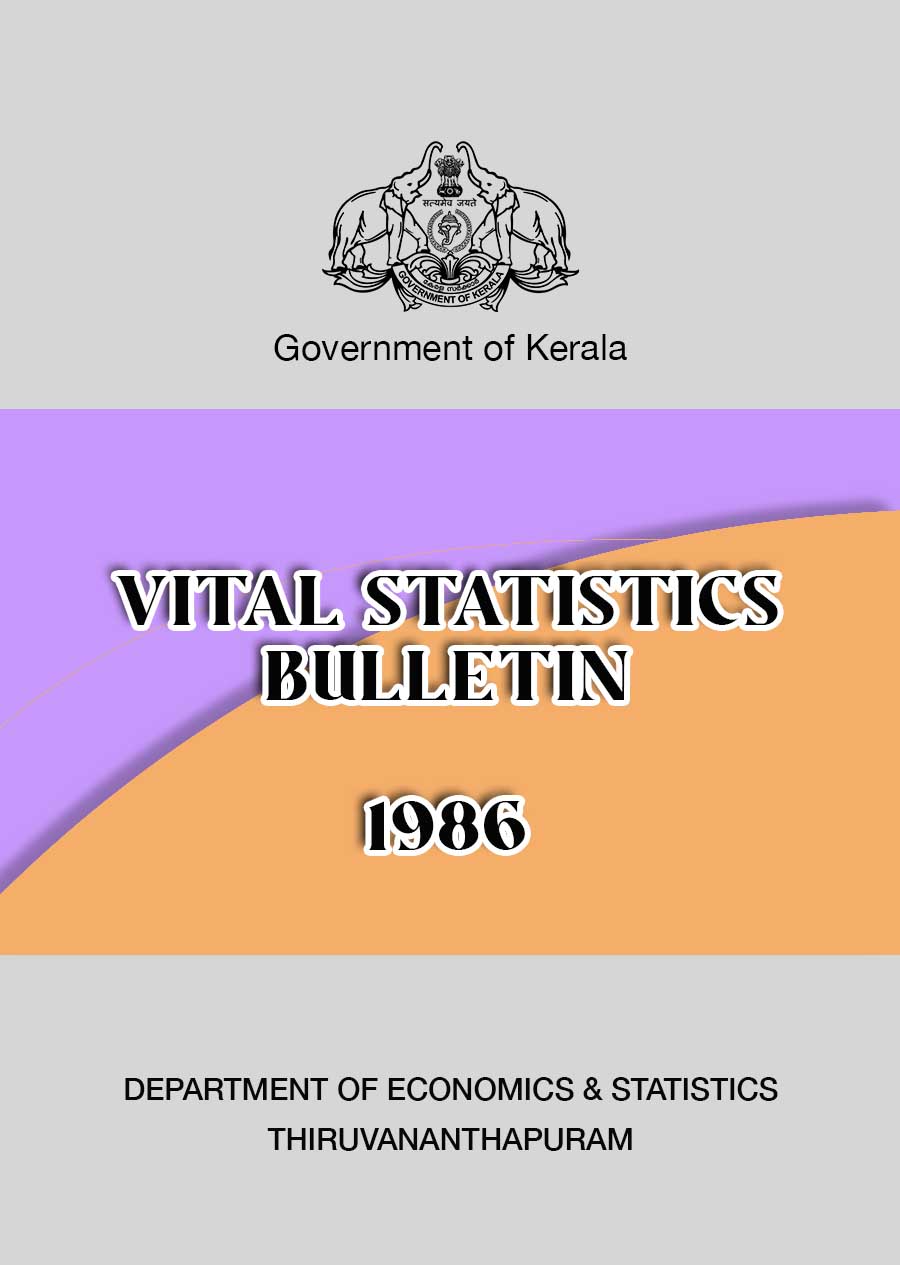 Vital Statistics Bulletin 1986