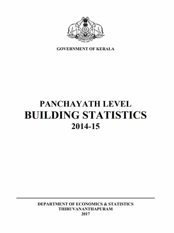 Report on Panchayath level Building Statistics 2014-15