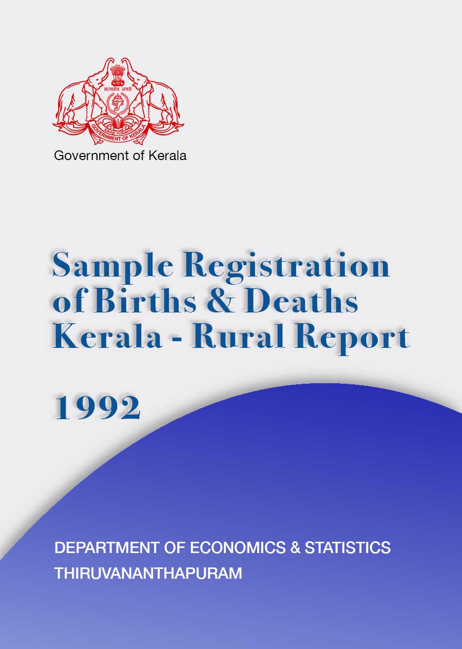Sample Registration Of Births & Deaths In Kerala (Rural) 1992