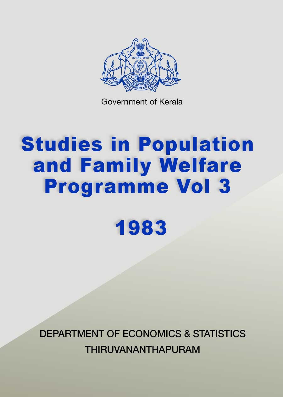 Studies in Population and Family Welfare Programme Vol 3 1983