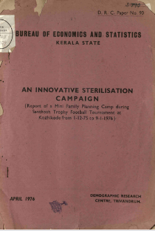 An Innovative Sterilisation Campaign April 1976