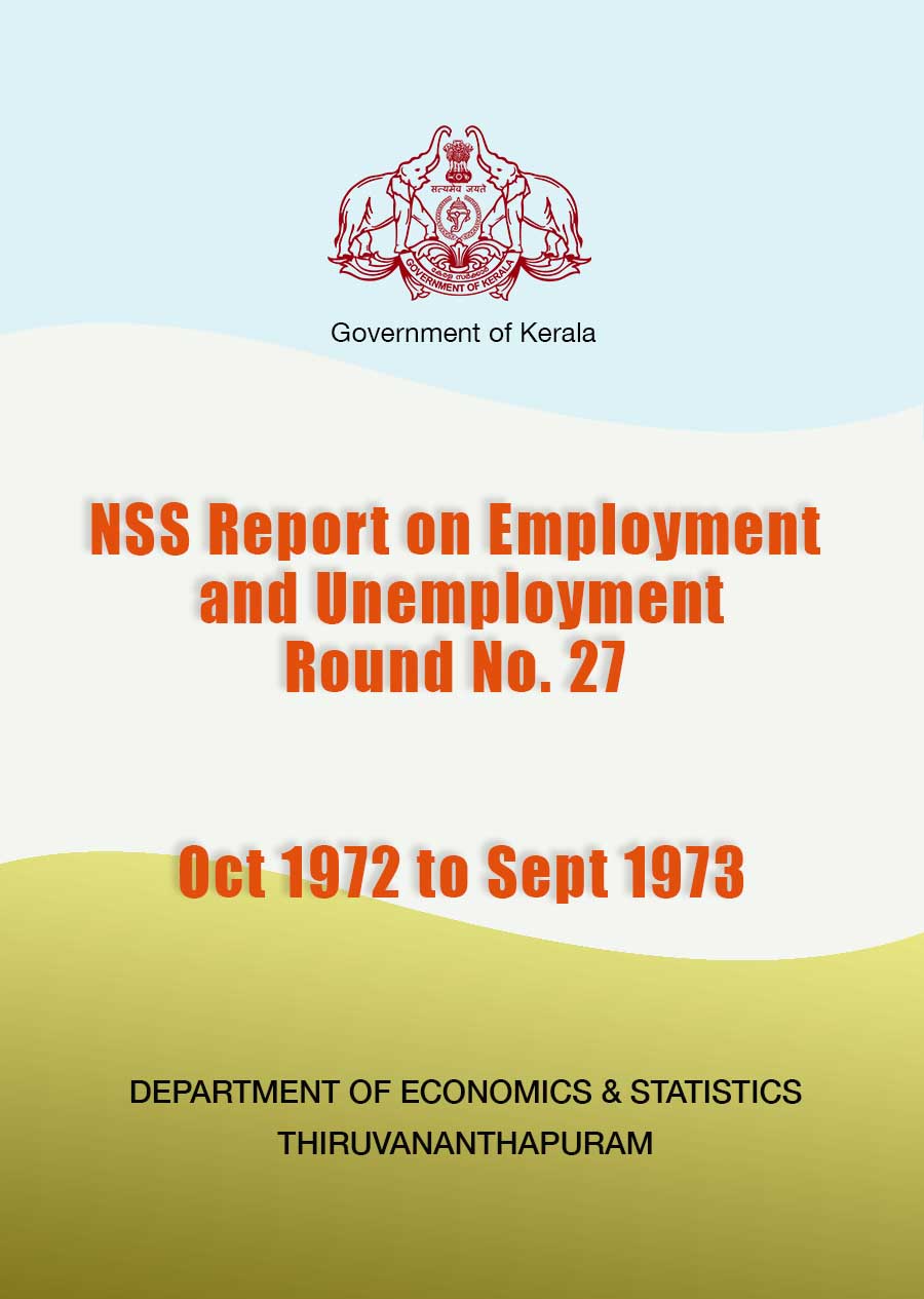Report on Employment and Unemployment NSS Report 1972-73