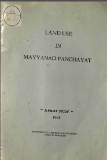 Land Use In Mayyanad Panchayat A Pilot Study 1995