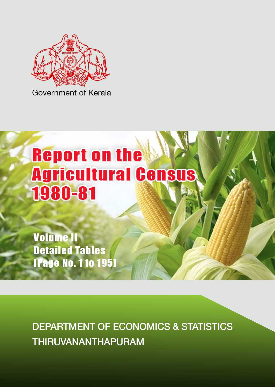 Report on the Agricultural Census 1980-81 VOL II Detailed Table